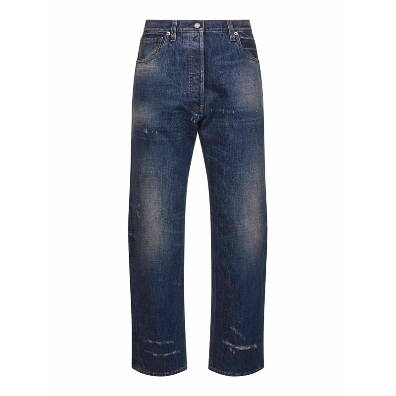 Blue washed denim classic jeans