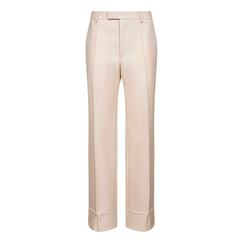 Cream wool gabardine Valentino trousers