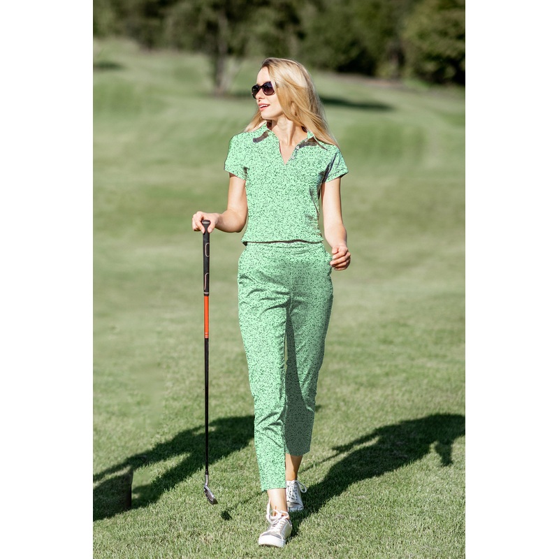 Women’s Golf Polo+Pants Set Graffiti Greens