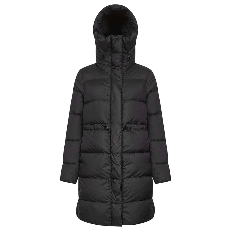 Black Montgomery Tonal Label hooded jacket