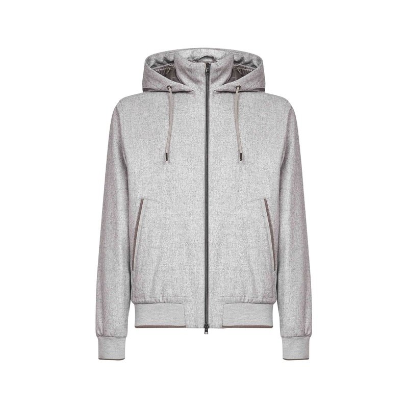 Grey cashmere silk Resort jacket