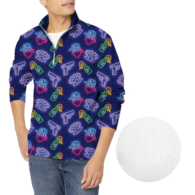 Sharp shooter-Men’s Golf Waffle Zipper Pullover