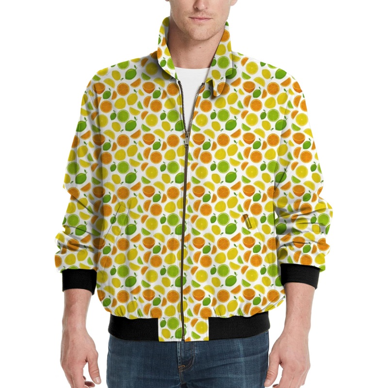 Summer Lemon-Men’s Golf Windbreaker Light Jacket