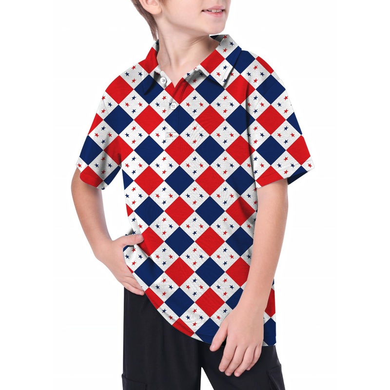 Youth Argyle US Star flag Golf Polo