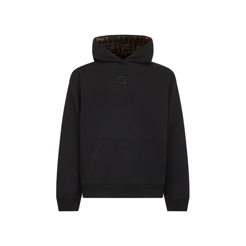 Black cotton blend hoodie|S|M|L|XL|XXL