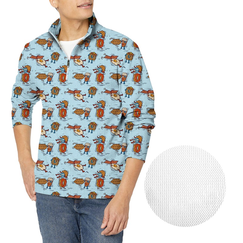 Breakfast Brawl-Men’s Golf Waffle Zipper Pullover