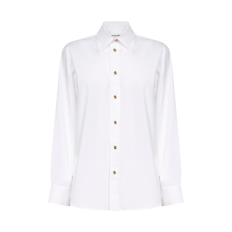 White cotton poplin shirt|38|40|42