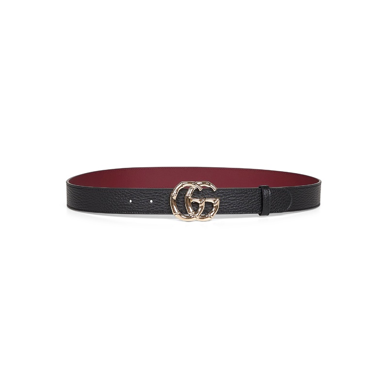 Black calf leather GG Marmont belt