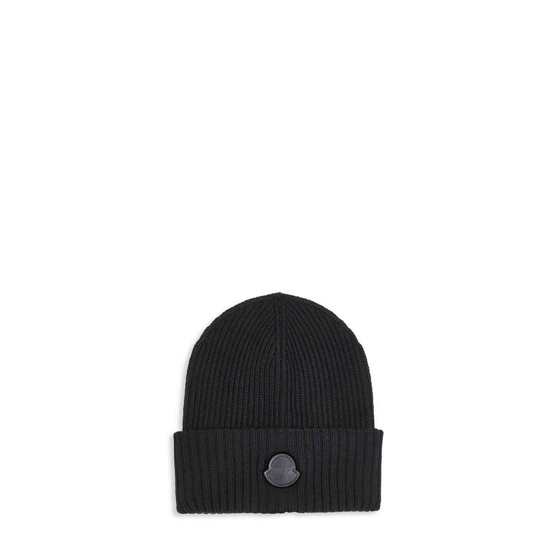 Black wool Moncler x EE72 by Edward Enninful beanie