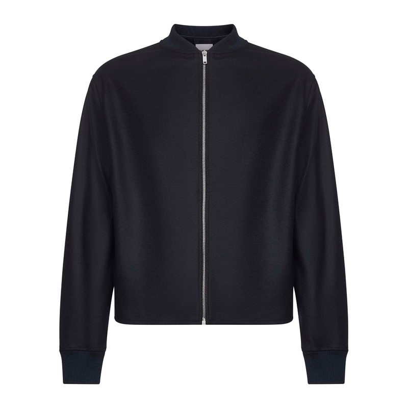 Blue melton wool jacket|46|48|50|52