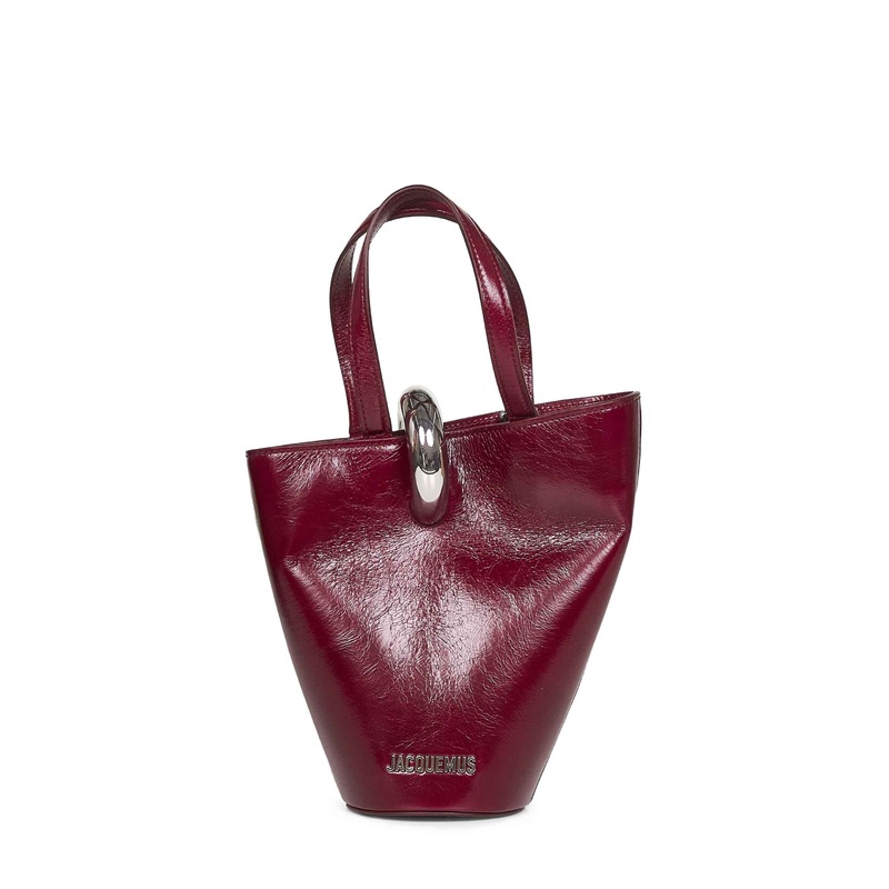 Burgundy The small Bambola bucket bag