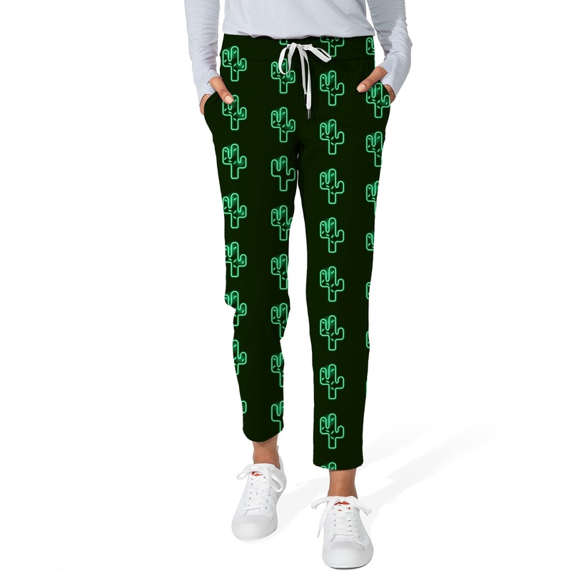 Crazy Cactus-Women’s 7/8 Stretch Ankle Golf Pants