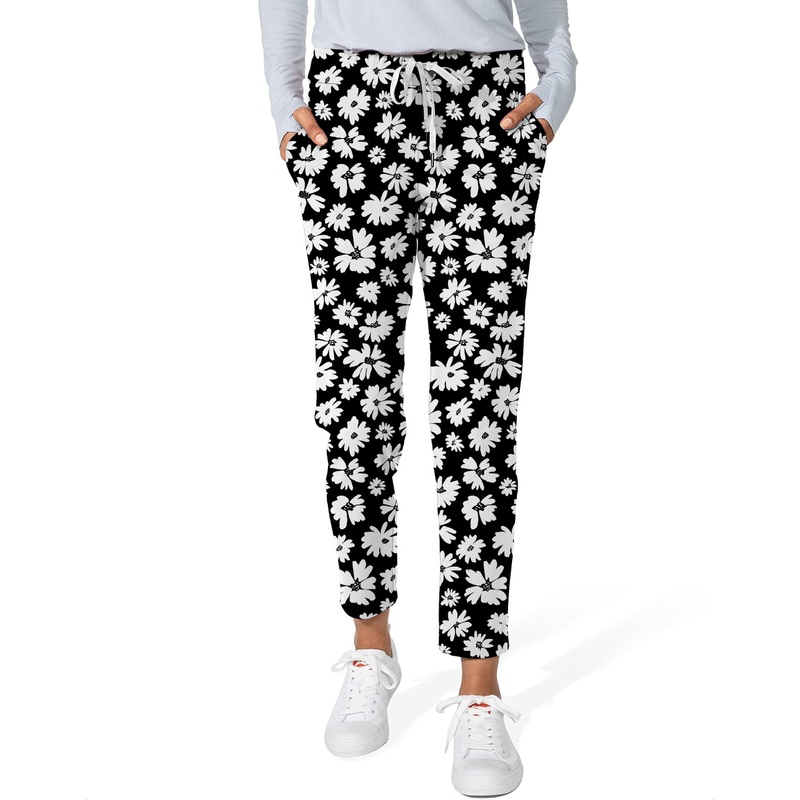 Zebra Daisy-Women’s 7/8 Stretch Ankle Golf Pants