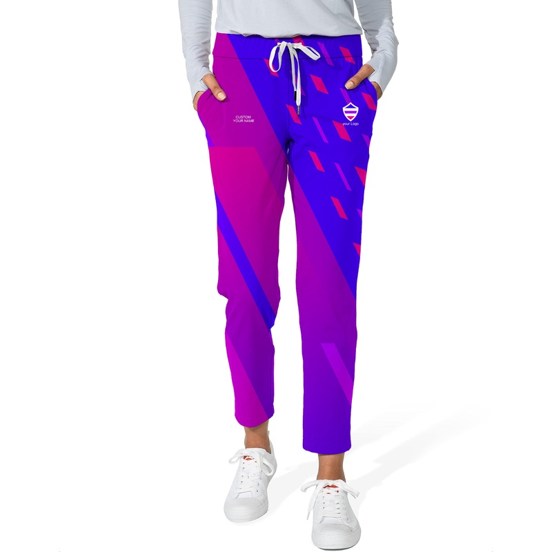 blue purple pink sport Team-Women’s 7/8 Stretch Ankle Golf Pants