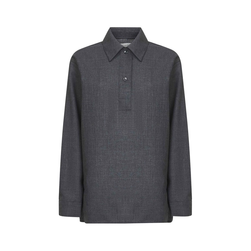 Grey melange wool Pinole shirt