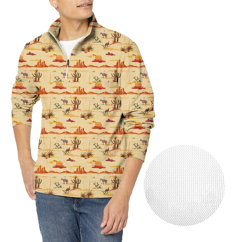 Vintage Desert-Men’s Golf Waffle Zipper Pullover