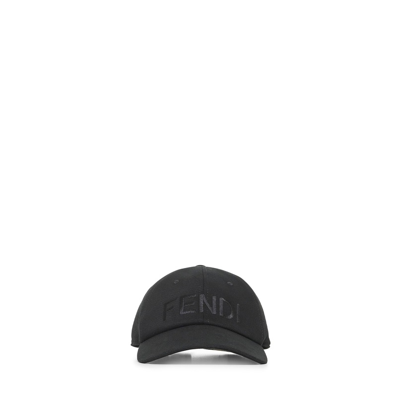 Black cotton canvas baseball cap