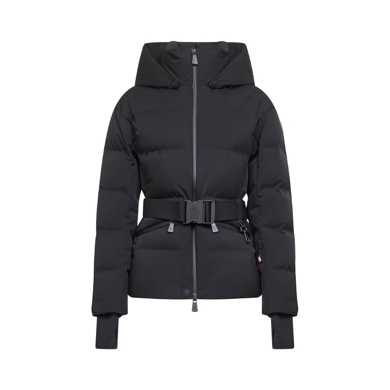 Black Tolima hooded ski down jacket
