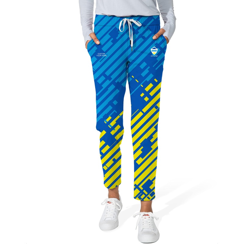 blue yellow sport Team-Women’s 7/8 Stretch Ankle Golf Pants