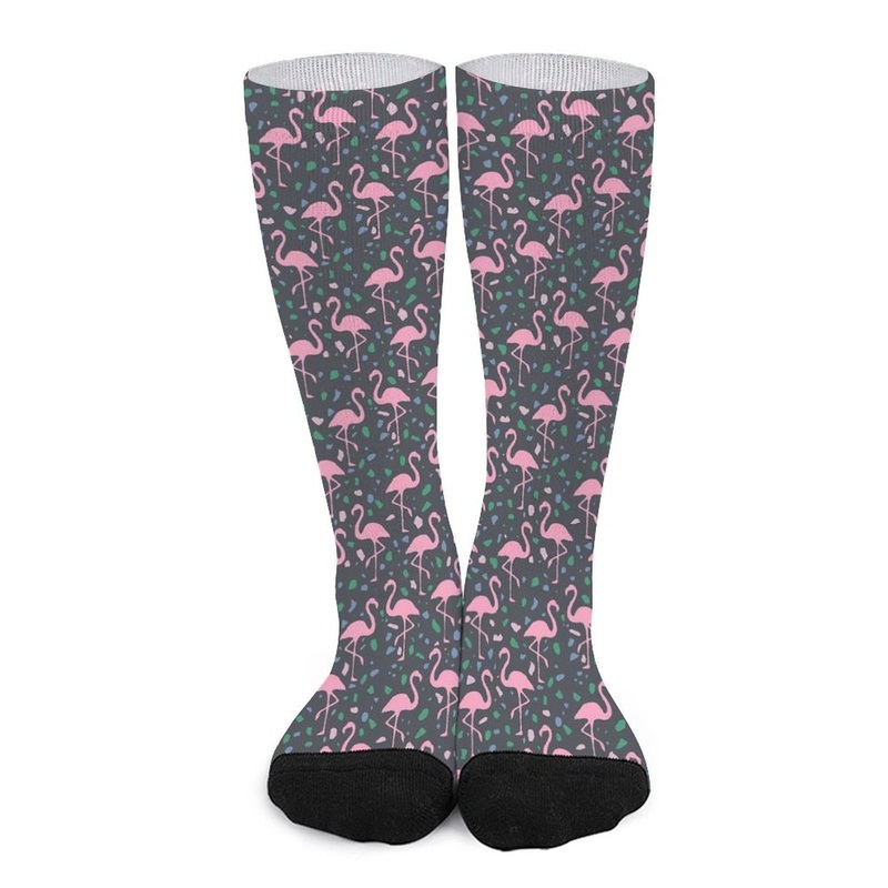 Terrazzo Flamingo Prined socks Gifts for Men Women