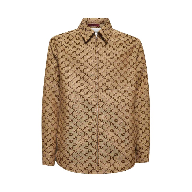 Beige GG canvas overshirt|46|48|50