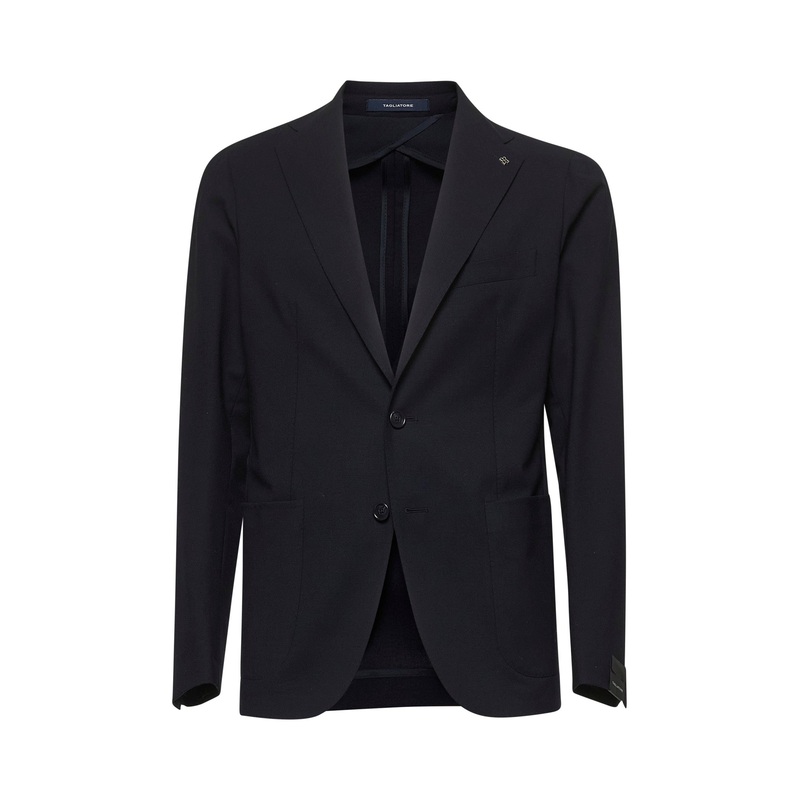 Blue stretch virgin wool Montecarlo blazer