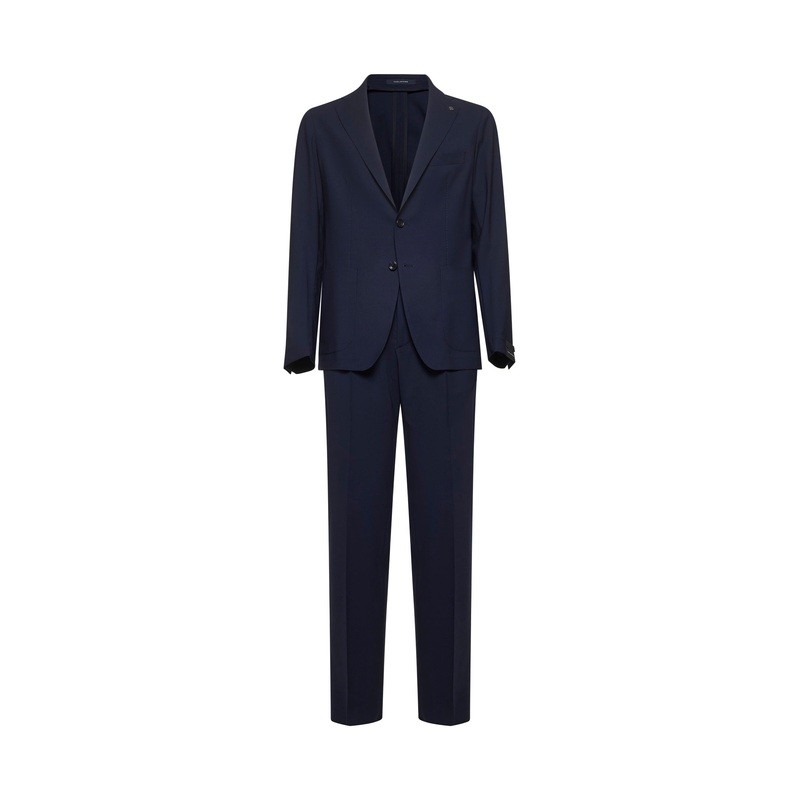 Blue stretch wool Montecarlo single-breasted suit