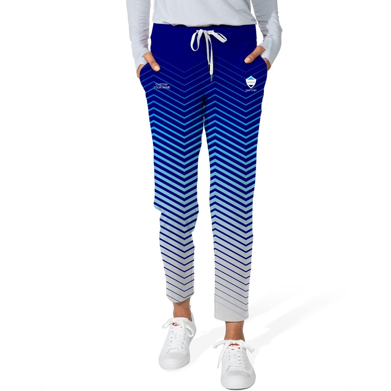 blue white sport Team-Women’s 7/8 Stretch Ankle Golf Pants