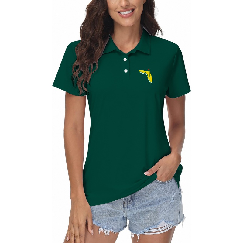 Customized  Embroidery Masters state National Map Golf Party All Bodies Women’s Golf Polo pure