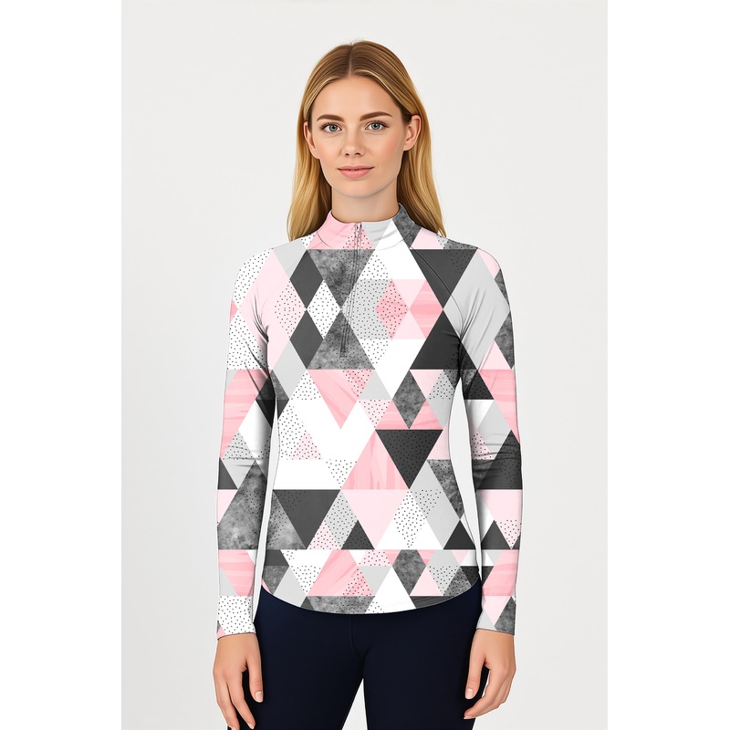 On Par Sale price Women’s Golf Active 3/4 Zip Top Long Sleeves