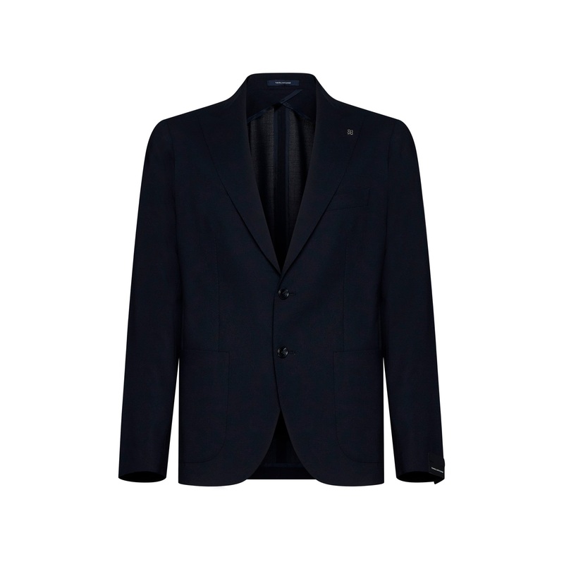Wool-blend single-breasted blazer