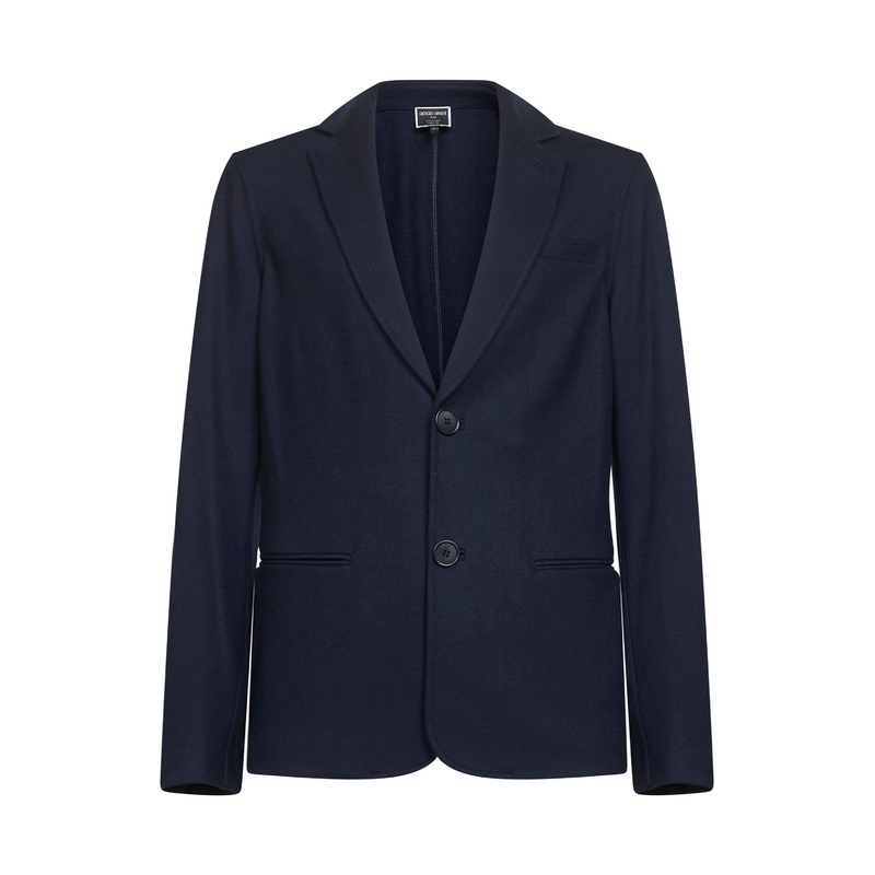 Blue cashmere jersey Icon single-breasted jacket