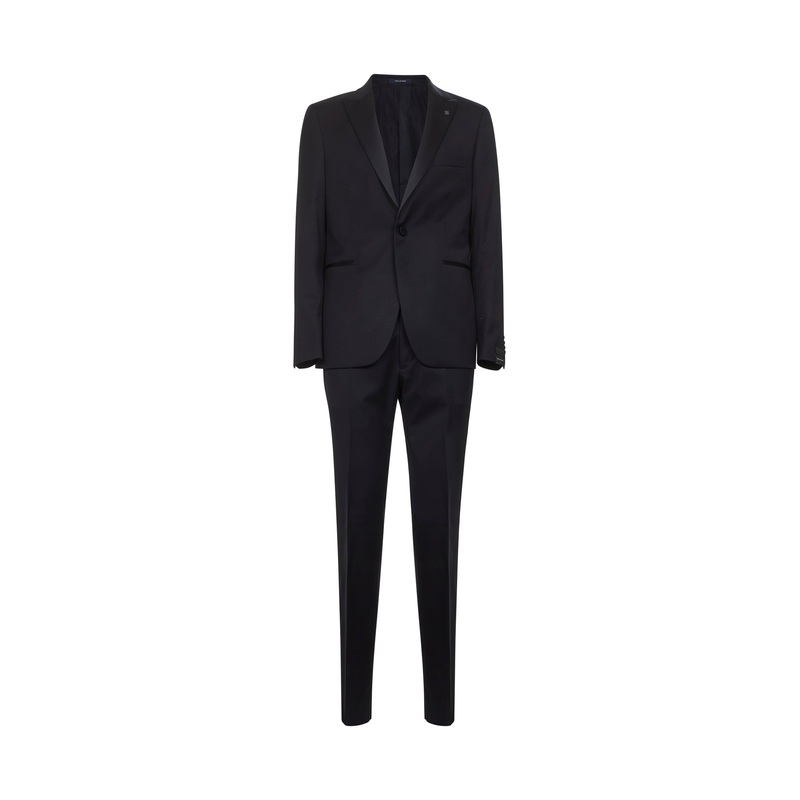 Blue virgin wool tuxedo suit|46|48|50|52