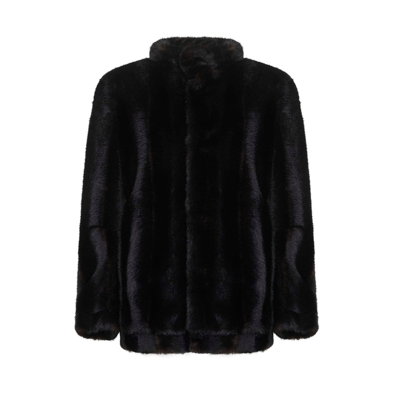 Brown faux fur jacket|38|40