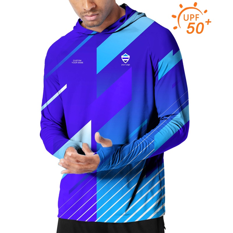 Men’s Outdoor blue sport Team Golf Sun Protection Slim Fit hoodies