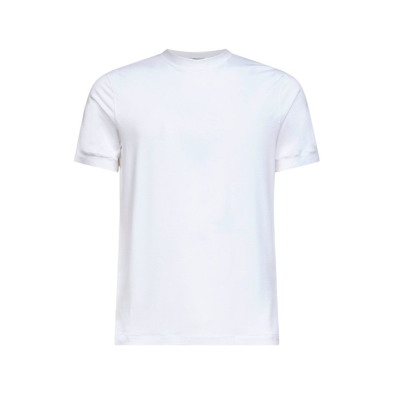 White stretch viscose jersey Icon T-shirt