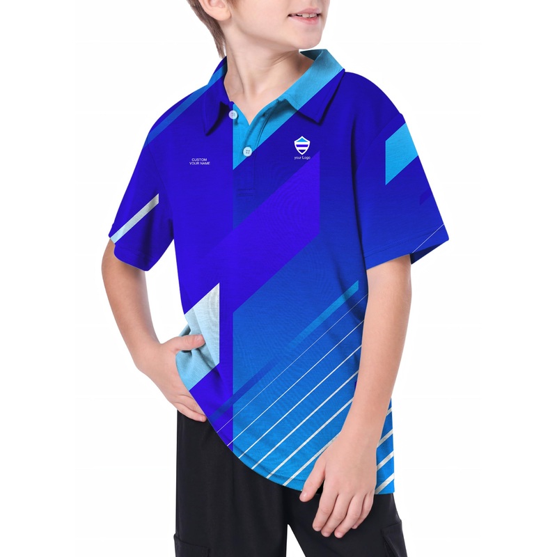 Youth blue sport Team Golf Polo