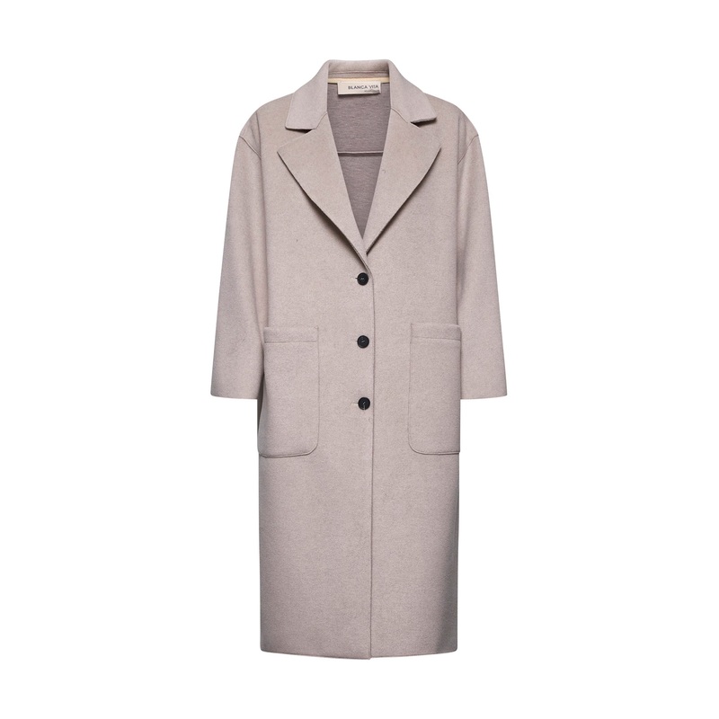 Beige double jersey Celtis coat