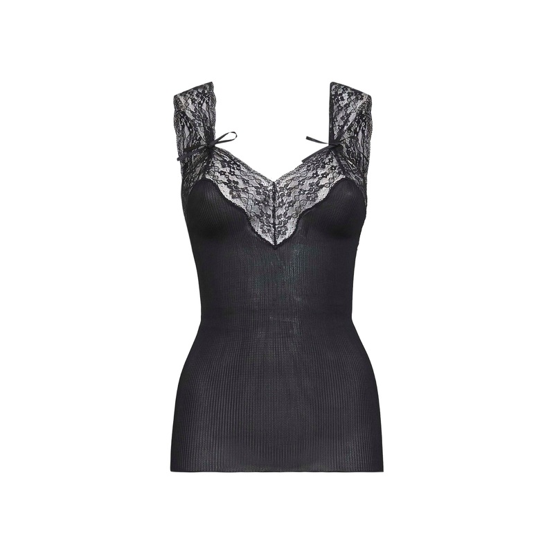 Black silk semi-sheer top|S|M|L