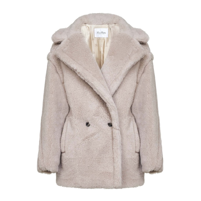 Beige OLGA short Teddy Bear Icon Coat coat