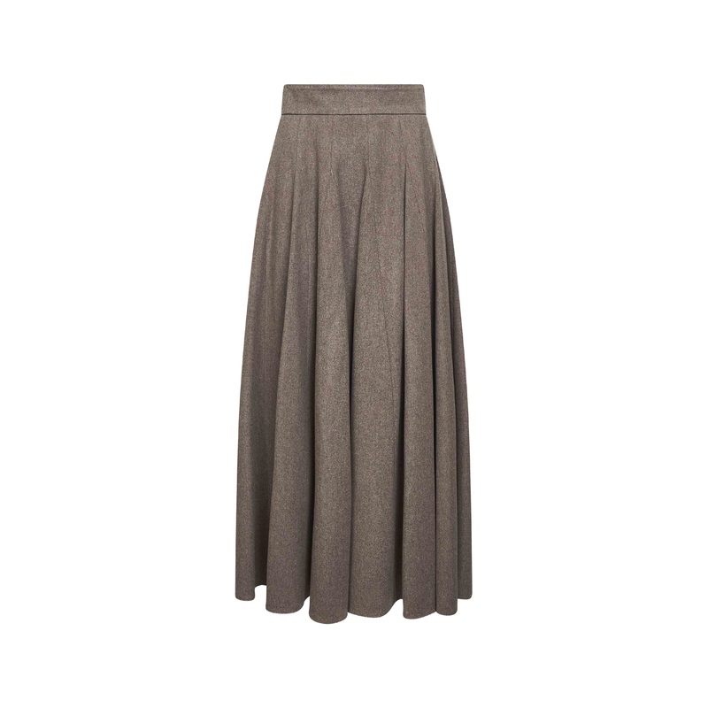 Beige wool felt BELLICO1234 long skirt