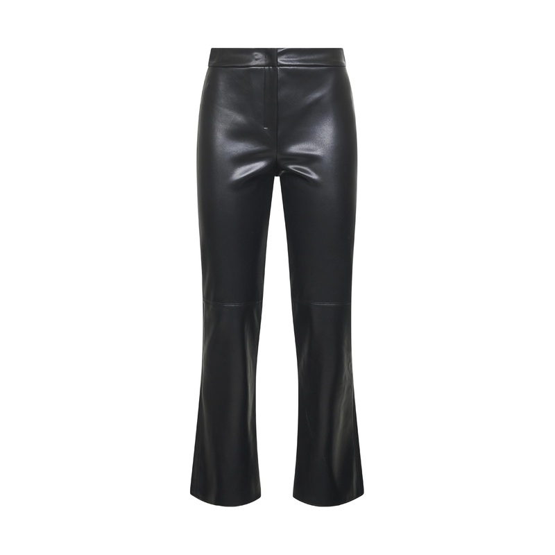 Black coated fabric SUBLIME slim trousers