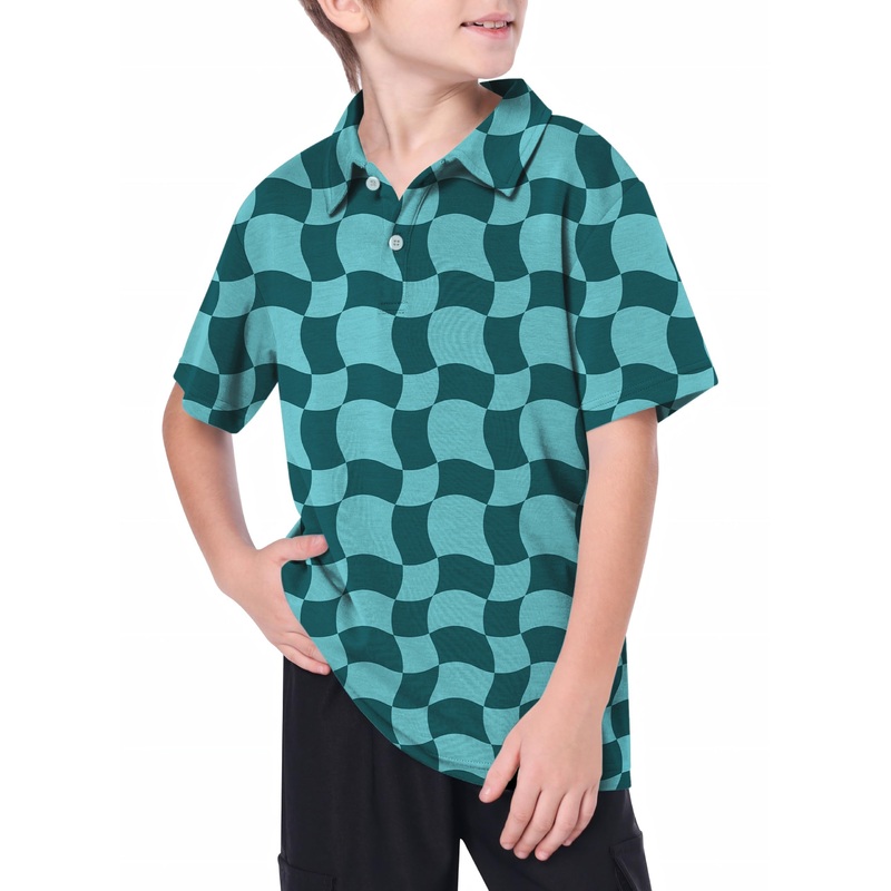 Youth Wavy SquareTanjirou Golf Polo