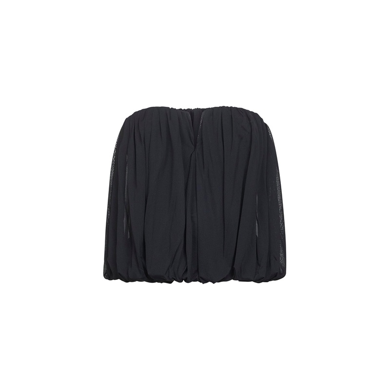 Black draped jersey Amalia bustier top