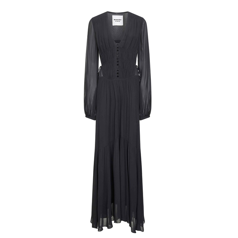 Black georgette Briane long dress