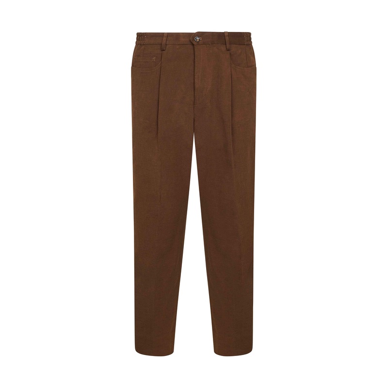 Brown stretch moleskin Bricklane trousers