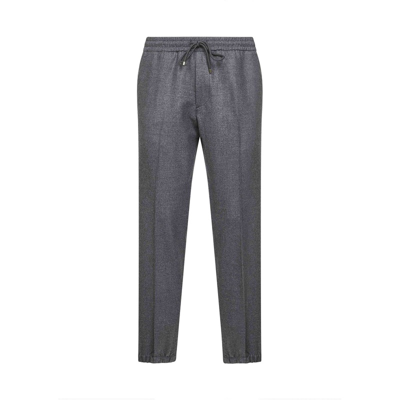 Grey Loro Piana stretch flannel Montecarlo trousers