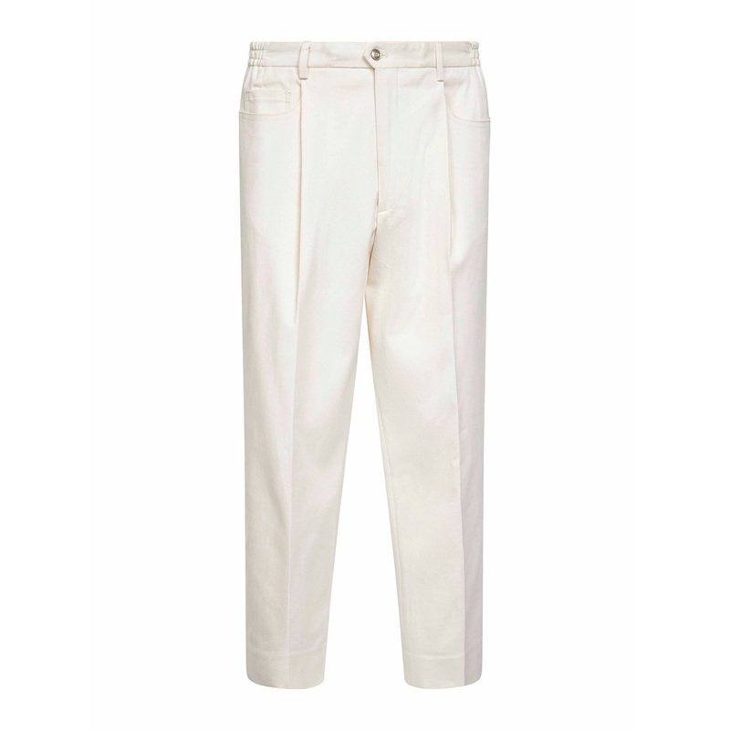Ivory stretch moleskin Bricklane trousers