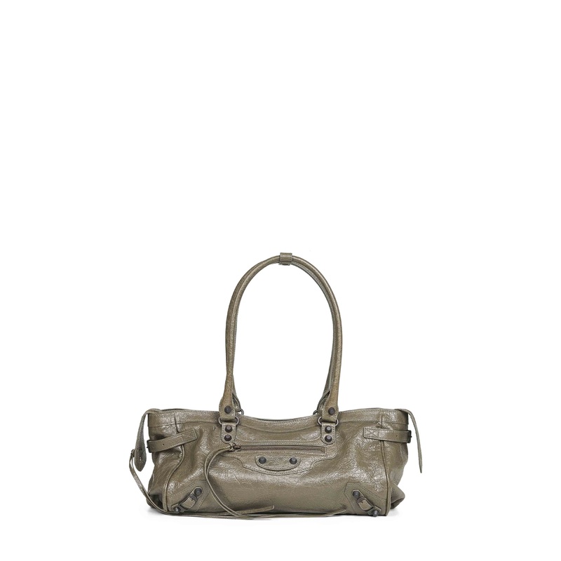 Army green Le City East-West shoulder bag