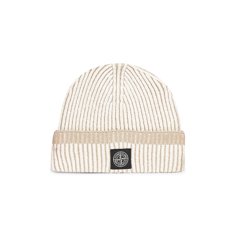 Beige vanis ribbed wool blend beanie